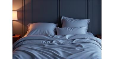 Person sleeping peacefully in a comfortable bed